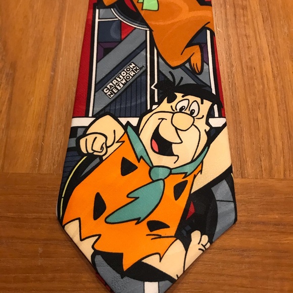 Vintage 1994 Lakeside Apparel Cartoon Network Neck Tie Flintstones Yogi Bear - Picture 11 of 13
